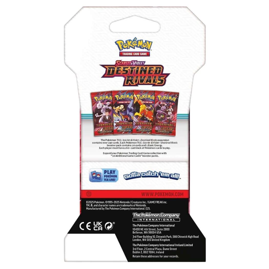 Pokémon TCG: Scarlet & Violet Destined Rivals Sleeved Booster Pack - The Wright TCG
