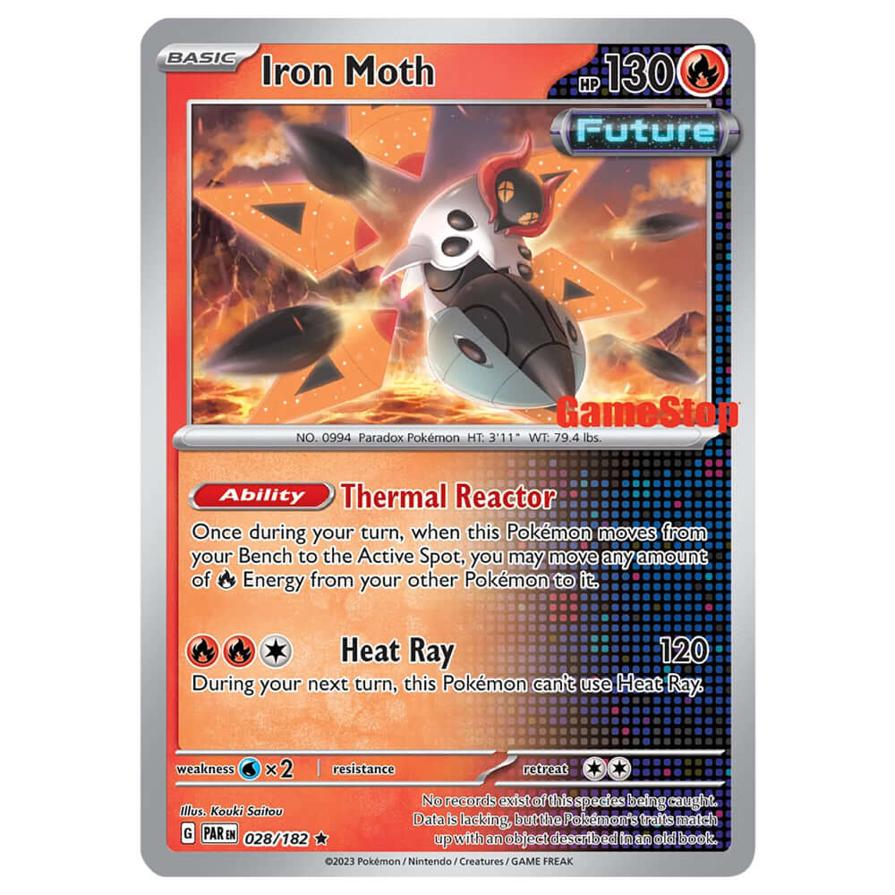 Pokemon Promo Card Iron Moth GameStop - The Wright TCG