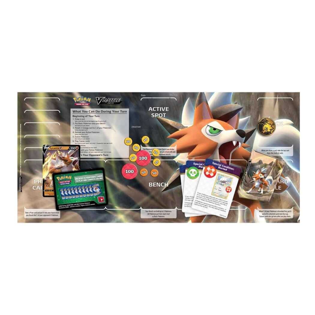 Pokémon TCG: Lycanroc V Battle Deck Playmat - The Wright TCG