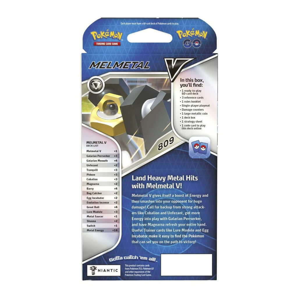 Pokemon TCG: Pokémon GO Melmetal V Battle Deck Back Backside - The Wright TCG