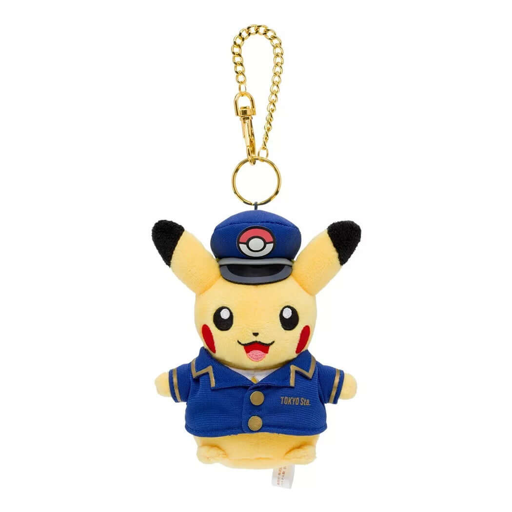 Pokémon Pikachu Conductor Keychain Plush (Tokyo Station Exclusive) - The Wright TCG