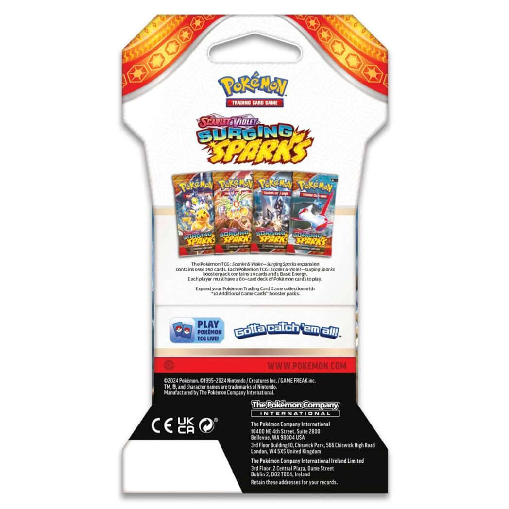 Pokémon TCG: Scarlet & Violet Surging Sparks Sleeved Booster Pack - The Wright TCG
