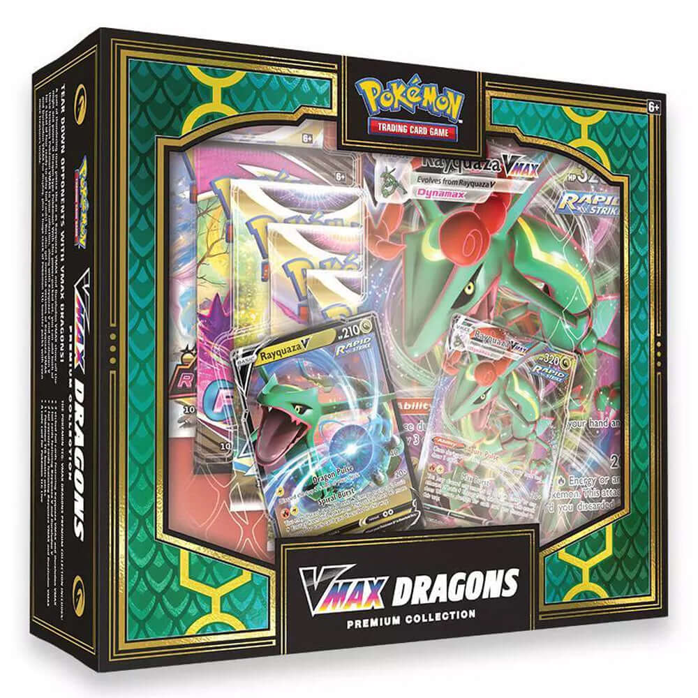 Pokemon TCG: VMAX Dragons Premium Collection Rayquaza - The Wright TCG